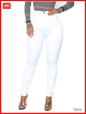 High Waisted Skinny Stretch Denim Jeans Slim Fit Butt Lifting